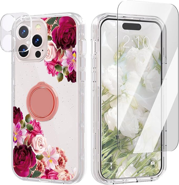 Hocase Google Pixel 10 Pro XL Case – Shockproof Floral (Teal)